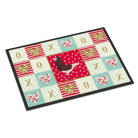 Carolines Treasures 18 x 27 in. Capuchin Red Pigeon Love Indoor or Outdoor Mat CK5375MAT